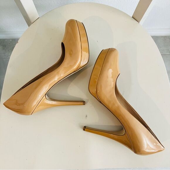 New Arturo Chiang Women's Orina Pumps in Nude Patent Leather Size 10 M - Picture 7 of 11